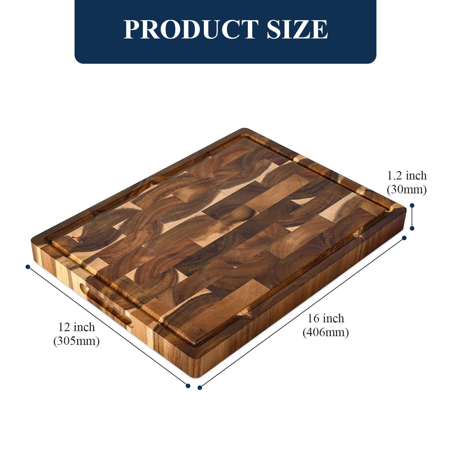 16 inch End Grain Cutting Board