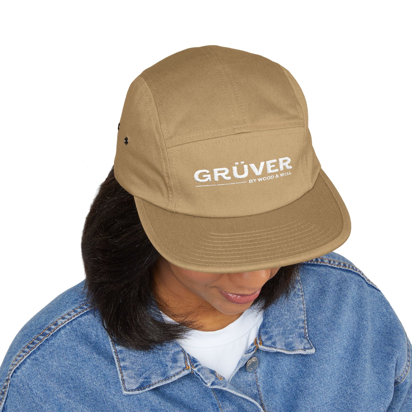 Gruver Embroidered 5-Panel Cap — Minimalist Logo Hat (TOTO ’26 Back Embroidery)