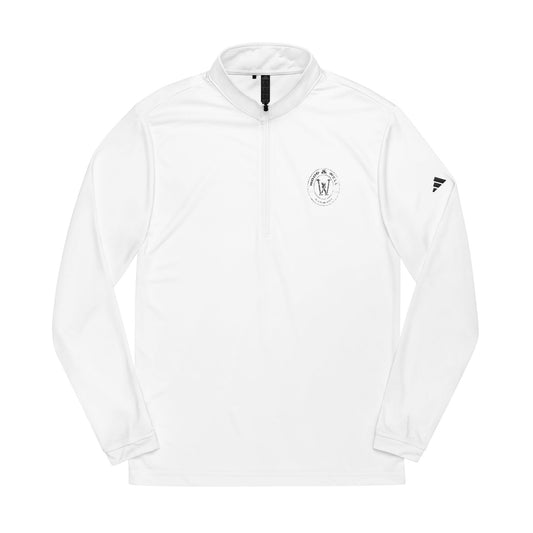 White Quarter-Zip Pullover