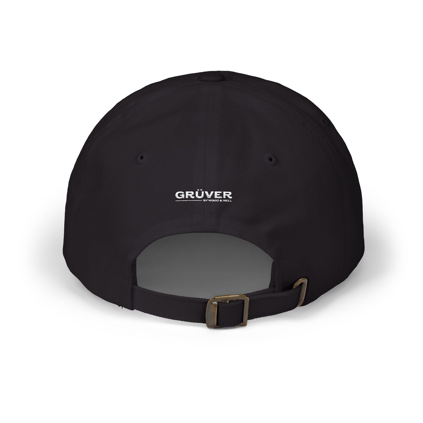 White Classic Dad Cap — Minimal Embroidered Crest Baseball Hat