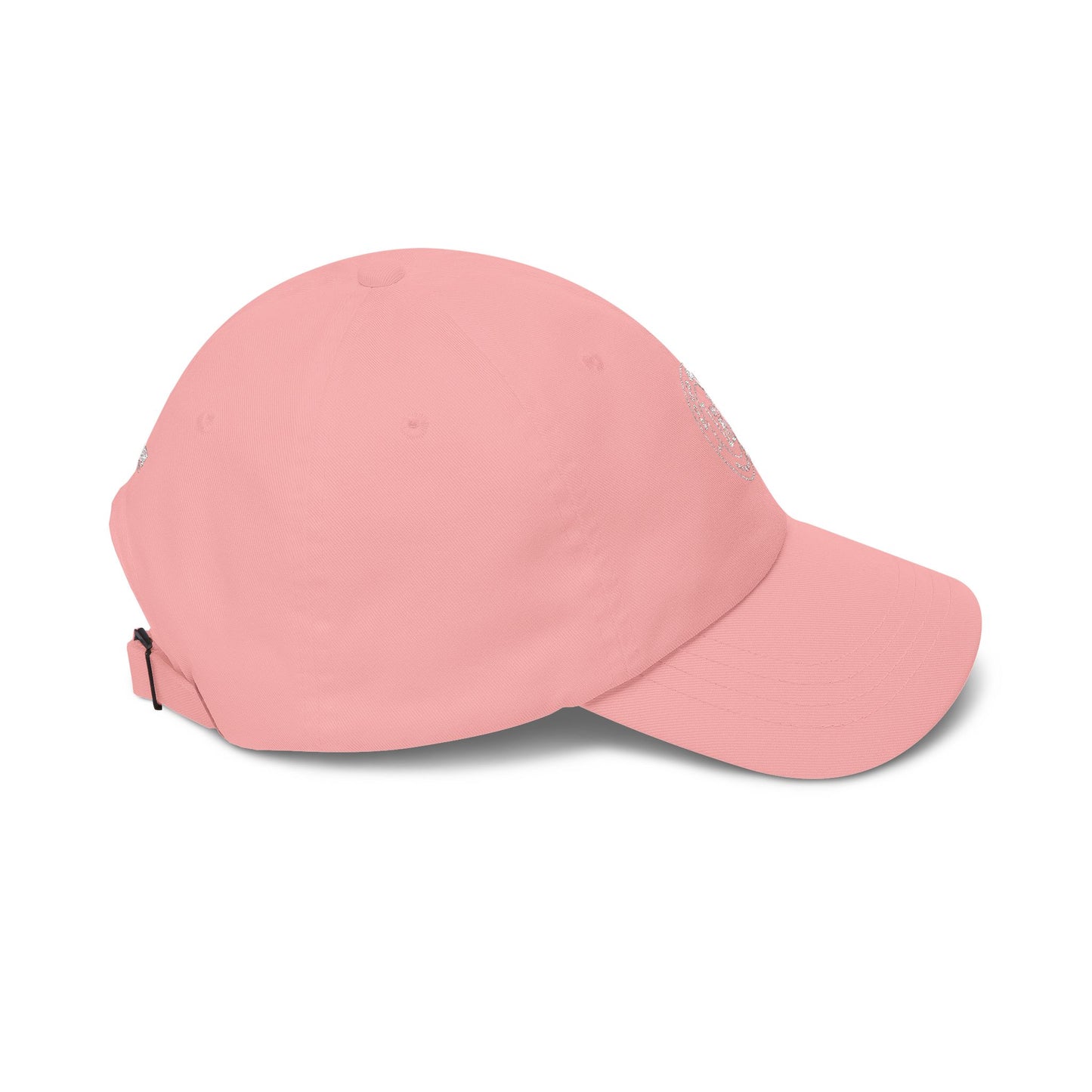 White Classic Dad Cap — Minimal Embroidered Crest Baseball Hat
