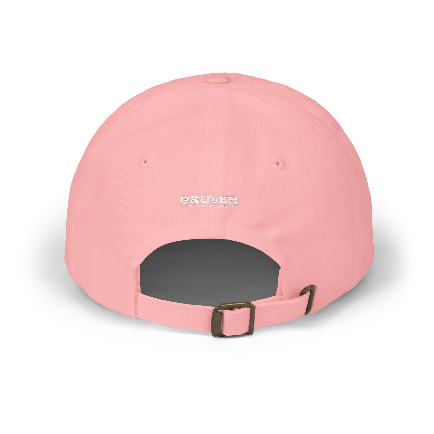 White Classic Dad Cap — Minimal Embroidered Crest Baseball Hat