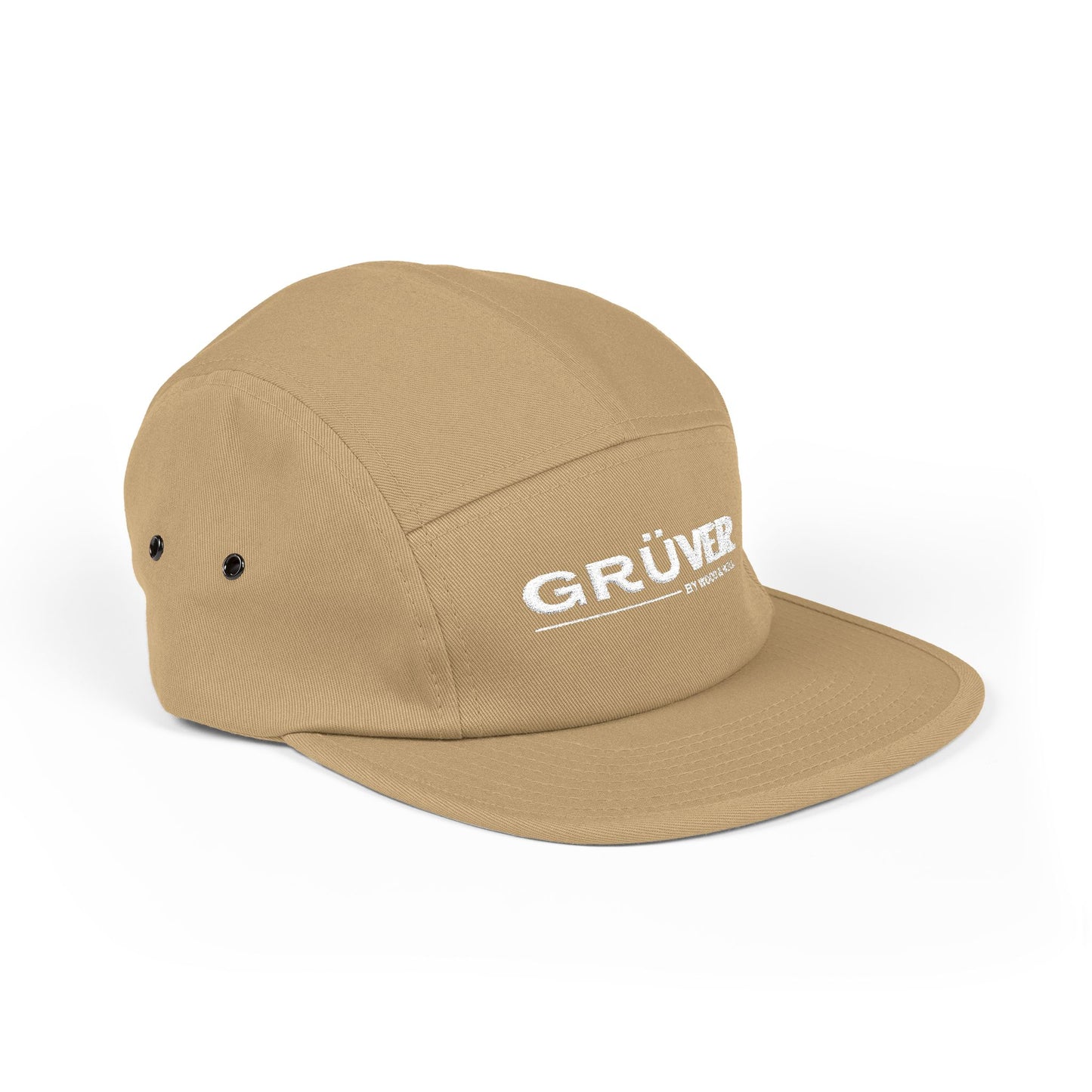 Gruver Embroidered 5-Panel Cap — Minimalist Logo Hat (TOTO ’26 Back Embroidery)