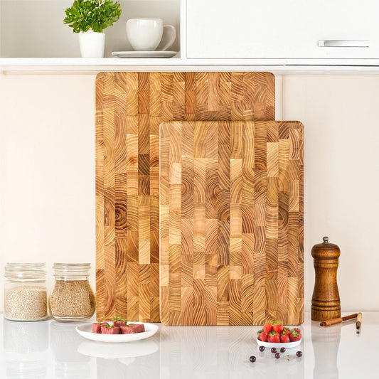 Teak Wood End Grain Cutting Board