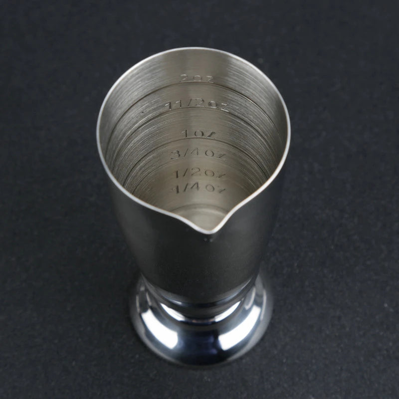Jigger - Scale lines: 1/4 oz, 1/2 oz, 3/4 oz, 1oz, 1 1/2oz, 2oz