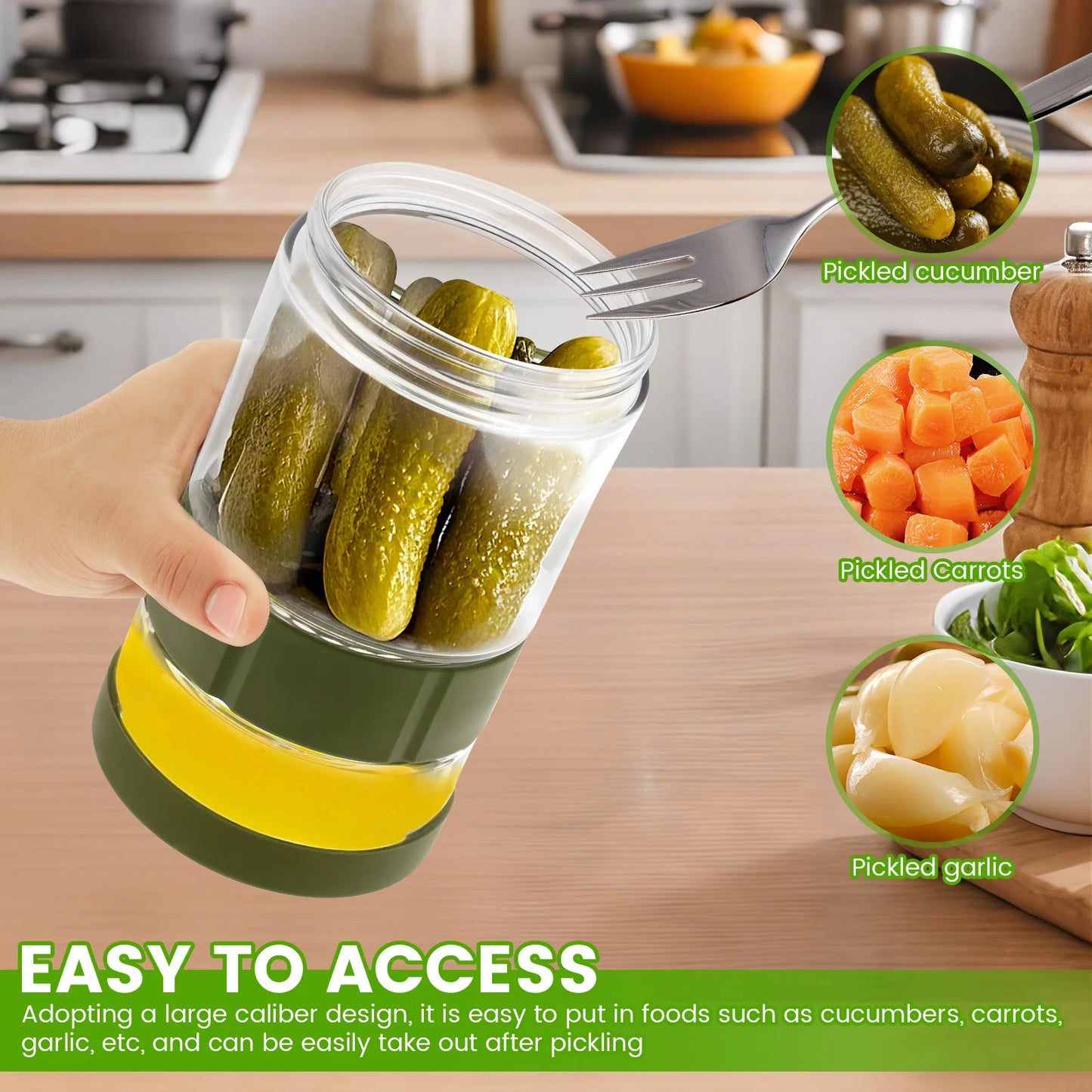 Olive/Cherry Glass Garnish Jar. Dry Wet Separation